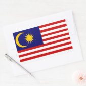 Sticker Rectangulaire Malaisie : Drapeau de Malaisie (Enveloppe)