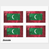 Sticker Rectangulaire Maldives (Feuille)
