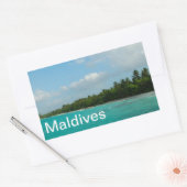 Sticker Rectangulaire Maldives (Enveloppe)