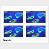 Sticker Rectangulaire Maldives (Feuille)