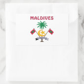 Sticker Rectangulaire MALDIVES Armoiries (Sac)