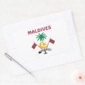 Sticker Rectangulaire MALDIVES Armoiries (Enveloppe)