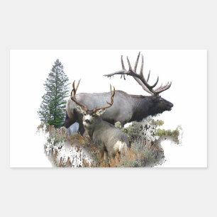 Sticker Rectangulaire Mâle de trophée de taureau de monstre