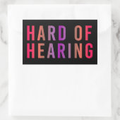 Sticker Rectangulaire Malentendante, Perte auditive, Sourde (Sac)