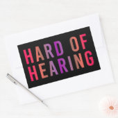 Sticker Rectangulaire Malentendante, Perte auditive, Sourde (Enveloppe)