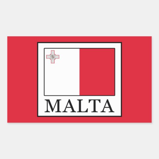 Sticker Rectangulaire Malte (Devant)