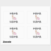 Sticker Rectangulaire Mama Llama Maman (Feuille)
