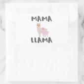Sticker Rectangulaire Mama Llama Maman (Sac)