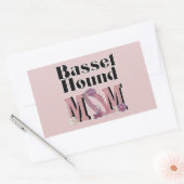 Sticker Rectangulaire MAMAN de Basset Hound (Enveloppe)