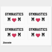 Sticker Rectangulaire Maman de gymnastique (Feuille)