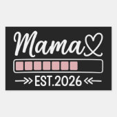 Sticker Rectangulaire Maman est. 2026 Annonce de grossesse Maman (Devant)