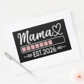 Sticker Rectangulaire Maman est. 2026 Annonce de grossesse Maman (Enveloppe)