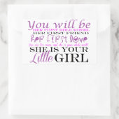 Sticker Rectangulaire Maman et fille : Amour (Sac)