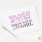 Sticker Rectangulaire Maman et fille : Amour (Enveloppe)