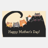 Sticker Rectangulaire Maman & Kittens (Devant)