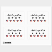 Sticker Rectangulaire Maman militaire (Feuille)