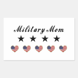 Sticker Rectangulaire Maman militaire