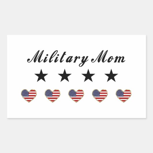 Sticker Rectangulaire Maman militaire (Devant)