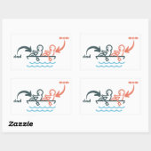 Sticker Rectangulaire Maman/Papa (Feuille)