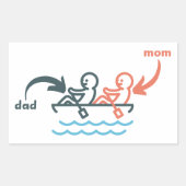 Sticker Rectangulaire Maman/Papa (Devant)