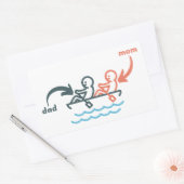 Sticker Rectangulaire Maman/Papa (Enveloppe)