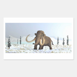 Sticker Rectangulaire Mammoth laineux