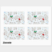 Sticker Rectangulaire manat de noël (Feuille)