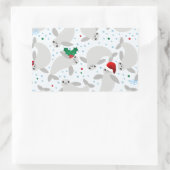 Sticker Rectangulaire manat de noël (Sac)
