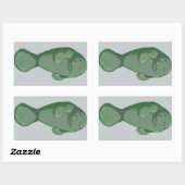 Sticker Rectangulaire Manatee (Feuille)