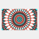 Sticker Rectangulaire Mandala amérindienne (Devant)