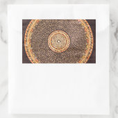 Sticker Rectangulaire Mandala Art tibétain (or et noir) (Sac)