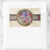 Sticker Rectangulaire Mandala Bubble Abstraite Avec Ruban (Sac)