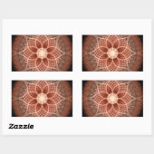 Sticker Rectangulaire Mandala de Lotus de transe (Feuille)
