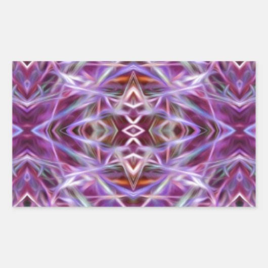 Sticker Rectangulaire Mandala en rose (Devant)