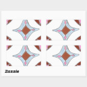 Sticker Rectangulaire Mandala Oil Peinture Art Imprimer (Feuille)