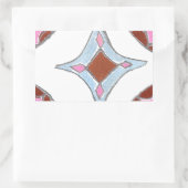 Sticker Rectangulaire Mandala Oil Peinture Art Imprimer (Sac)