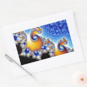 Sticker Rectangulaire Mandelbrot Set Satellite Double Spirale Fractale (Enveloppe)