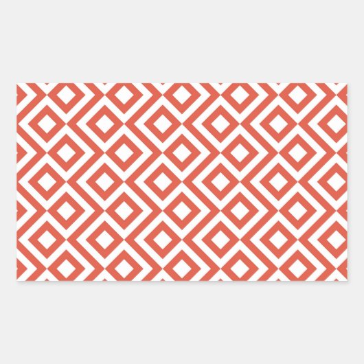 Sticker Rectangulaire Mander orange et blanc (Devant)