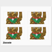 Sticker Rectangulaire maneki neko (Feuille)