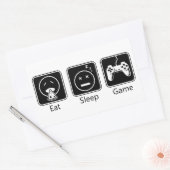 Sticker Rectangulaire Mange, Dors, Jeu (Enveloppe)