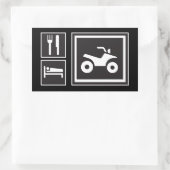 Sticker Rectangulaire Mange Sleep QUAD ! (Sac)