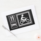Sticker Rectangulaire Manger. Dormir. MARCHE ! (Enveloppe)