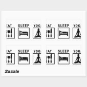 Sticker Rectangulaire manger du yoga (Feuille)