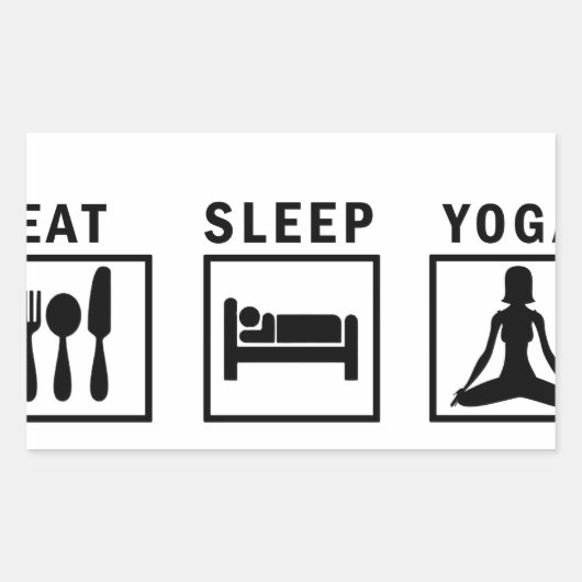 Sticker Rectangulaire manger du yoga (Devant)