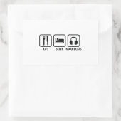 Sticker Rectangulaire Manger Le Sommeil Faire Des Beats (Sac)