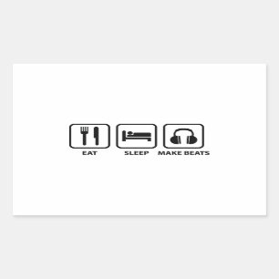 Sticker Rectangulaire Manger Le Sommeil Faire Des Beats
