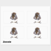 Sticker Rectangulaire Manger l'écureuil (Feuille)