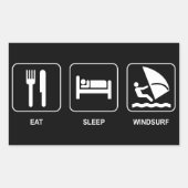 Sticker Rectangulaire Manger Sleep Windsurf (Devant)