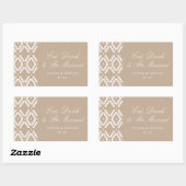 Sticker Rectangulaire Mangez, buvez et soyez marié étiquette, mini champ (Feuille)