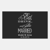 Sticker Rectangulaire Mangez et soyez mariés (Devant)